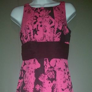 NWT Plenty Tracey Reese Charlotte dress pink black